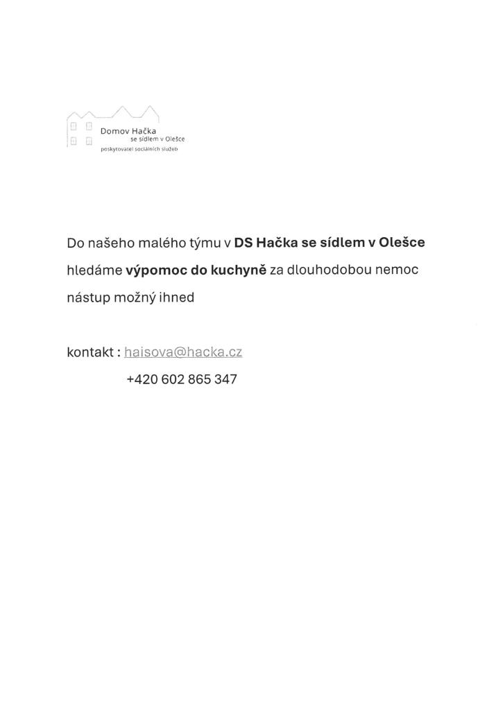 výpomoc do kuchyně