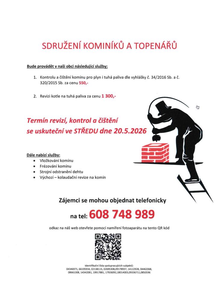 Kominictví 20.5.2026