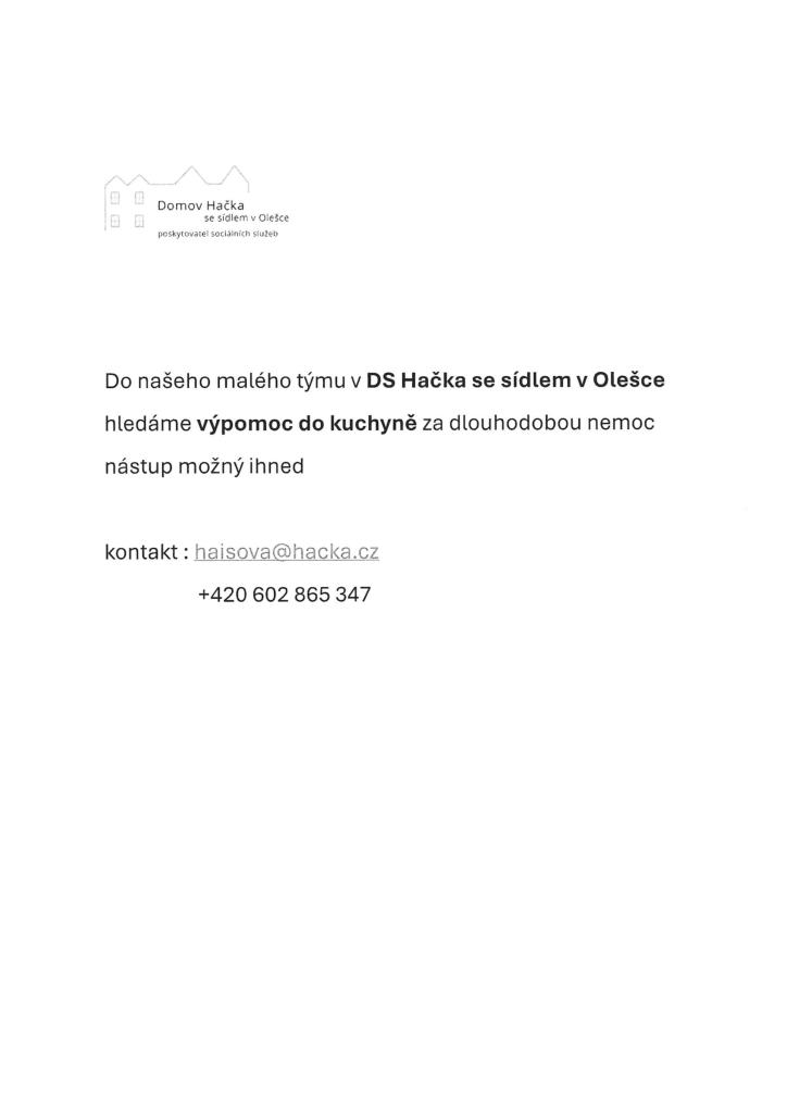 výpomoc do kuchyně