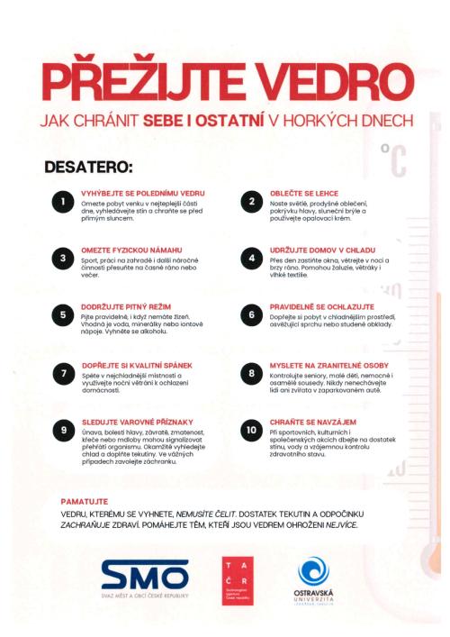 Praktický leták - přežijte vedro